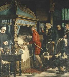 Chancellor Niels Kaas handing over the keys to Christian IV