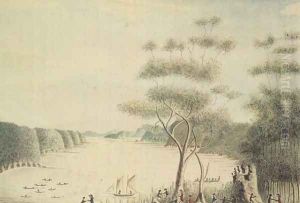View in Broken Bay, New South Wales, 1788 by William Bradley