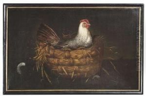 A Hen In A Basket by German Alvarez Algeciras