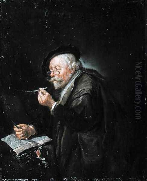 Old Man Writing, 1650s - view 1