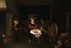 An Elderly Couple in an Interior by Quiringh Gerritsz. van Brekelenkam