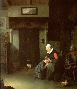 Woman Combing a Child's Hair 1648 by Quiringh Gerritsz. van Brekelenkam