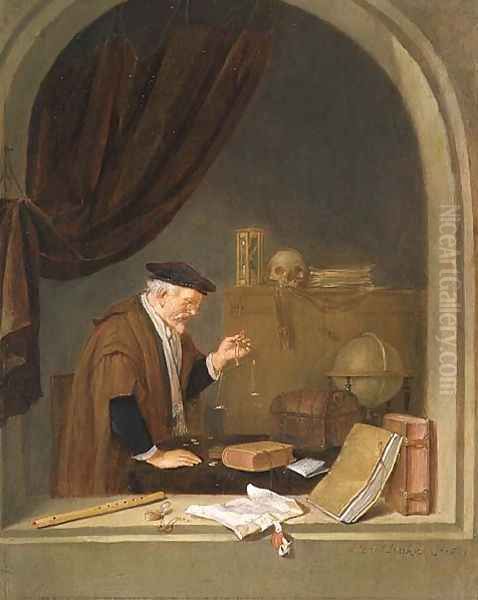 An Old Man Weighing Gold, 1667 - view 1