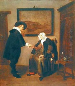 The Consultation c.1655 by Quiringh Gerritsz. van Brekelenkam