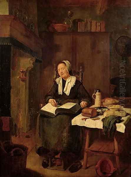Woman Asleep in a Chair - view 1