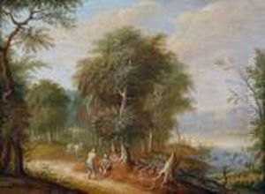 Zwei Flusslandschaften by Edmond-Francois Aman-Jean