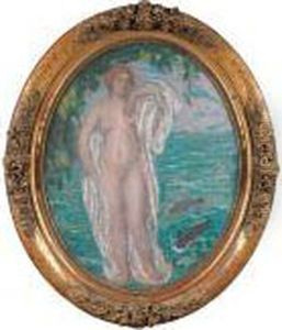 Venus Drapee, Vers 1920. by Edmond-Francois Aman-Jean