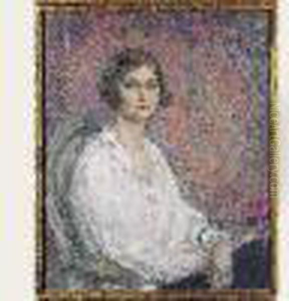 Jeune Femme Au Bracelet Et A La Violette - view 1