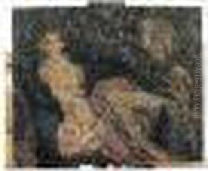 Reverie A La Poupee. by Edmond-Francois Aman-Jean