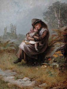 A Rest by the Wayside 1872 by Jane Maria Bowkett