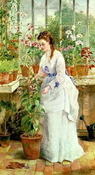 Young Lady in a Conservatory - view 1