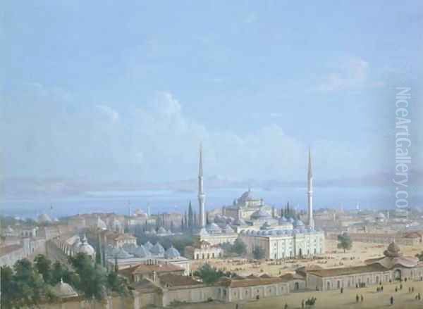 The Sultan Beyazit II Mosque Complex with a View of the Golden Horn beyond, Constantinople - view 1