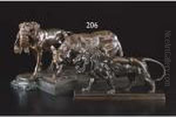 A Bronze Sculpture Of A Wolfhound, Italian School Dated 1926 - view 1