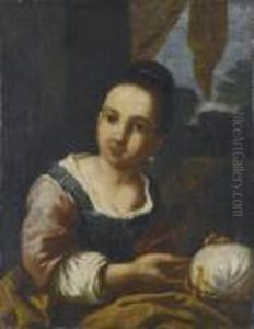 Ragazzina Con Il Tombolo