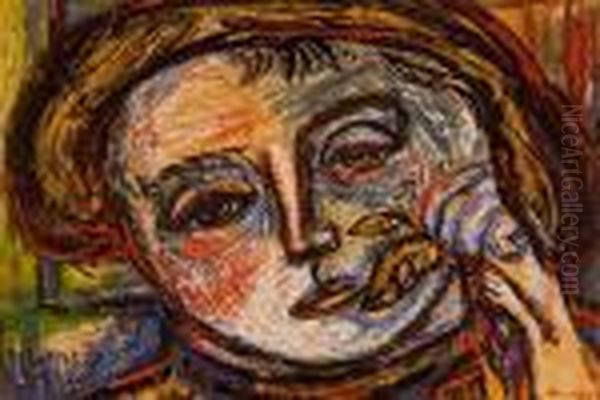 Self - Portrait With A Bough - view 1