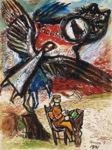 Artist With An Angel by Imre Amos