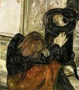 By The Fireside (warming) by Imre Amos