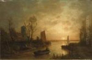 Paysage De Hollande by Auguste-Paul-Charles Anastasi
