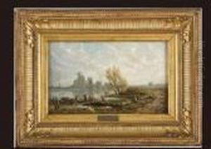 Fishing At The Pond by Auguste-Paul-Charles Anastasi