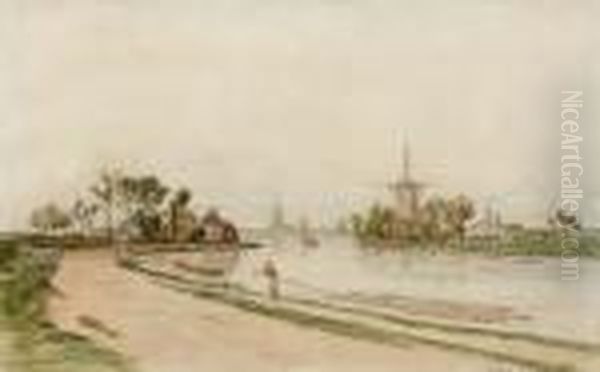Vue De Hollande : Le Canal D'overshie - view 1