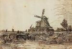Paysage Au Moulins by Auguste-Paul-Charles Anastasi