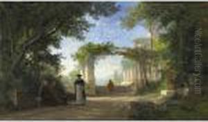 Terrasse De Couvent En Italie by Auguste-Paul-Charles Anastasi
