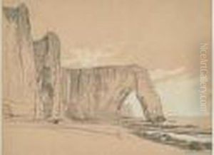 Falaise D'etretat by Auguste-Paul-Charles Anastasi