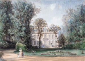 Louise Rainbeaux (?) In The Garden Of The Hotel Rainbeaux