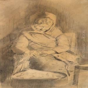 Stine Bollerhus From Skagen Plucking Poultry by Anna Ancher
