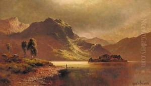 'The Silver Strand', Loch Katrine by moonlight