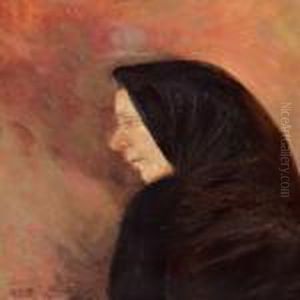 A Woman From Skagen Seen In Profile by Anna Ancher