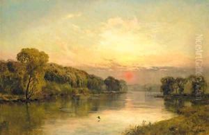 The close of day, Quarry Wood on the Thames