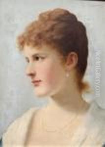 A Portrait Of A Young Lady by Ernst Anders
