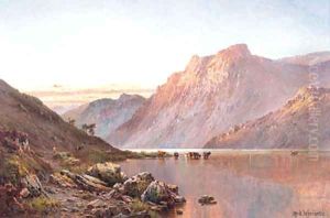An Autumn Sunset, the Western Highlands by Alfred de Breanski