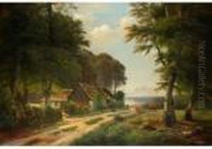 Das Bauerngehoft Am Seeufer by Anders Anderson-Lundby