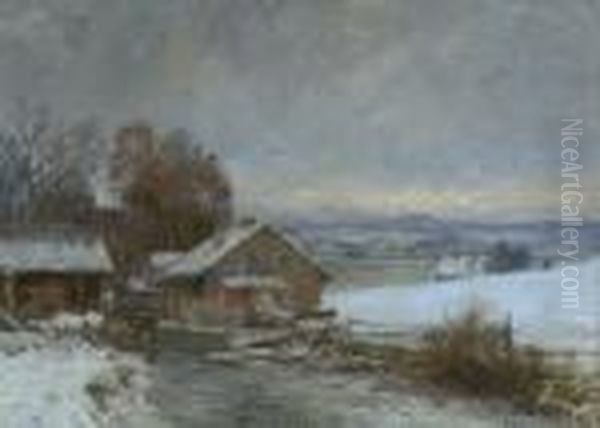 Muhle Am Bach In Winterlicher
Vorgebirgslandschaft. - view 1