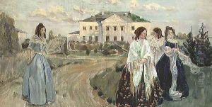 A Walk at Sunset, 1903 by Viktor Elpidiforovich Borisov-Musatov