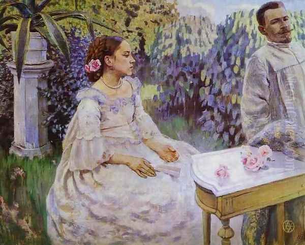 Self Portrait of the Artist with his Sister, Elena Borisova-Musatova, 1898 - view 1