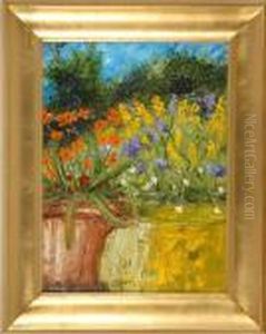 Flowers In A Copper Basin by Robert Anderson