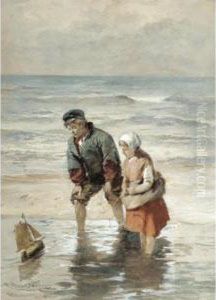 Fisher Children At Zandvoort, Holland