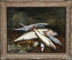 Mackerel, Herring, Whiting And Crab by Sophie Gengembre Anderson