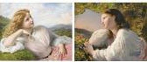The Song Of The Nightingale And The Song Of The Lark: A Pair by Sophie Gengembre Anderson