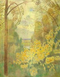 Hazel Bush, 1905 by Viktor Elpidiforovich Borisov-Musatov