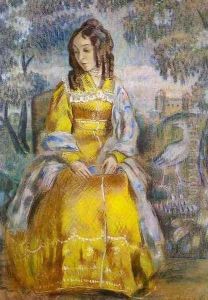 Lady Seated, with a Tapestry in the Background, 1903.
