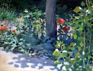 Study of Poppies in the Garden, 1894 by Viktor Elpidiforovich Borisov-Musatov