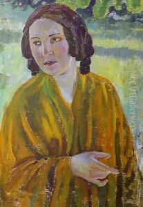 Woman in a Yellow Shawl, 1904 by Viktor Elpidiforovich Borisov-Musatov