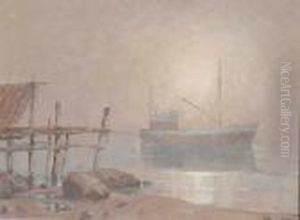 Fishing Boat At Anchor by Nils Andersson