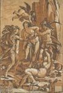 Virtue Chained By Love, Error, Ignorance And Opinion (bartsch9) by Andrea Andreani