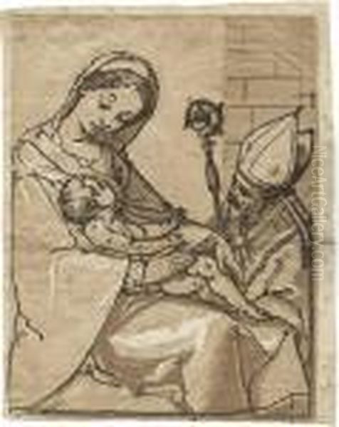 Die Madonna Mit Dem Kind Und Einem Bischof - view 1