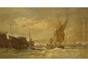 Shippingin Heavy Seas Off The Coast, Signed by Henry Andrews